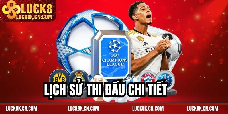 Lịch sử thi đấu chi tiết rõ